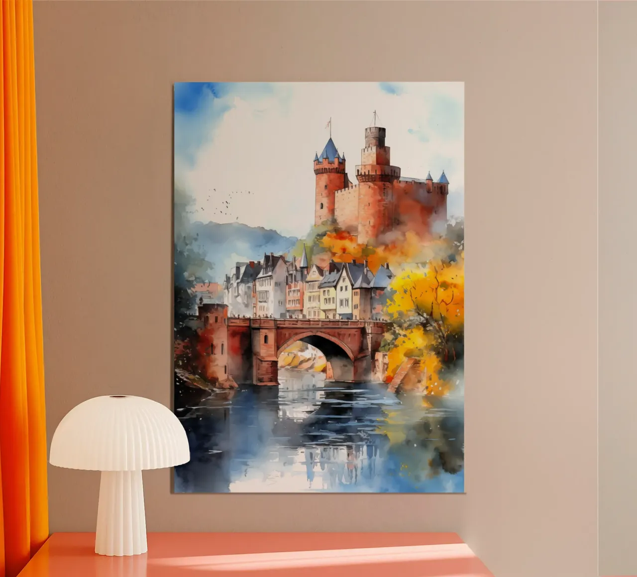 Heidelberg Germania poster da Cyberpunk Canvas