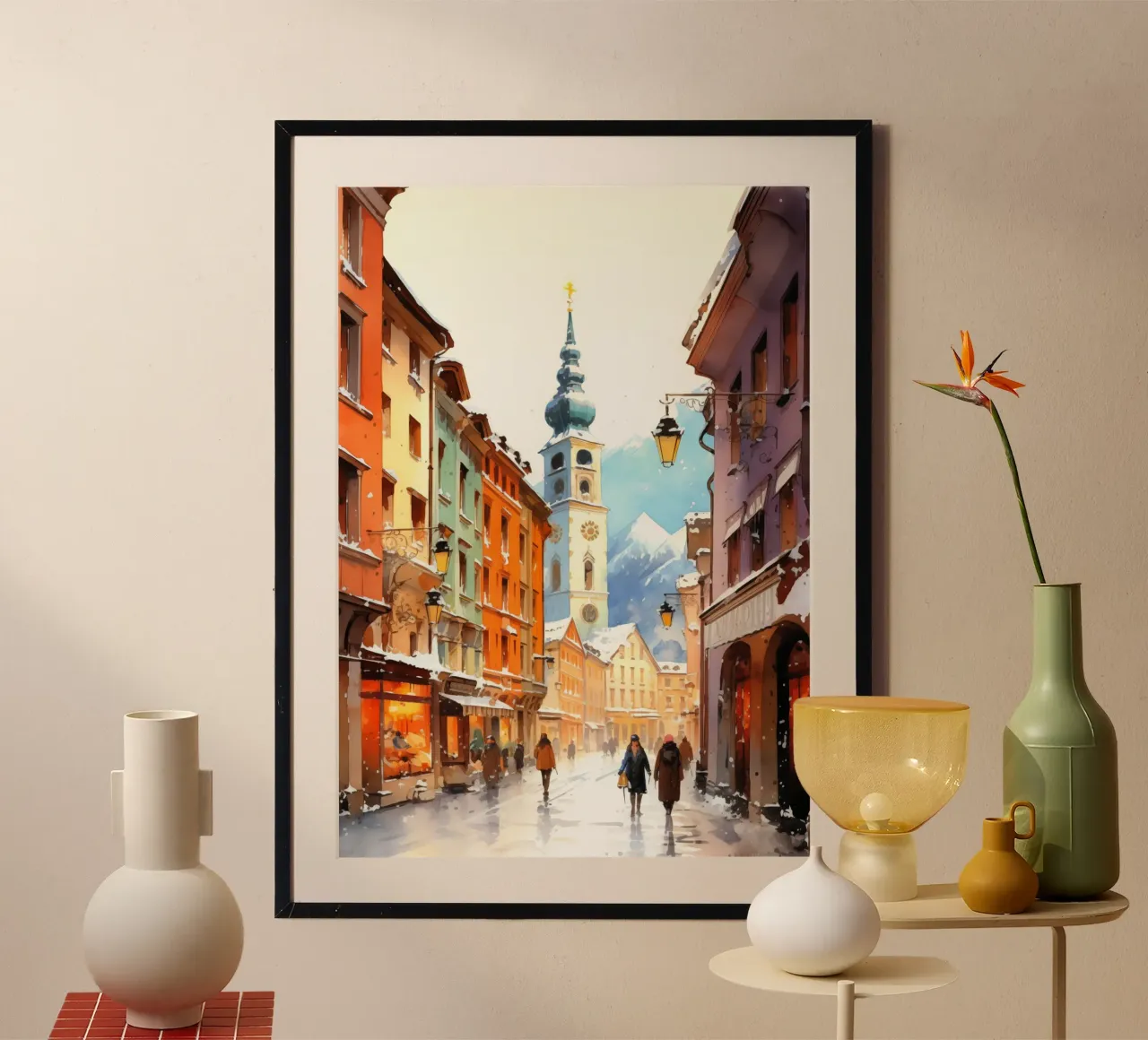 Innsbruck Austria poster da Cyberpunk Canvas