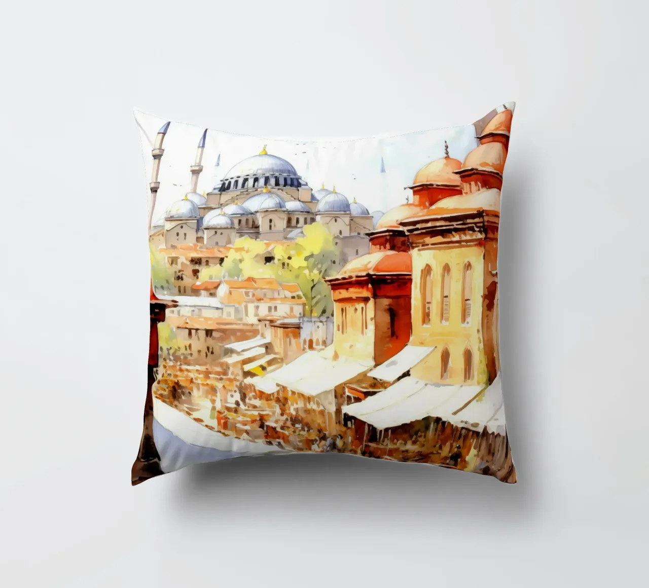 Istanbul Turchia cuscino da Cyberpunk Canvas