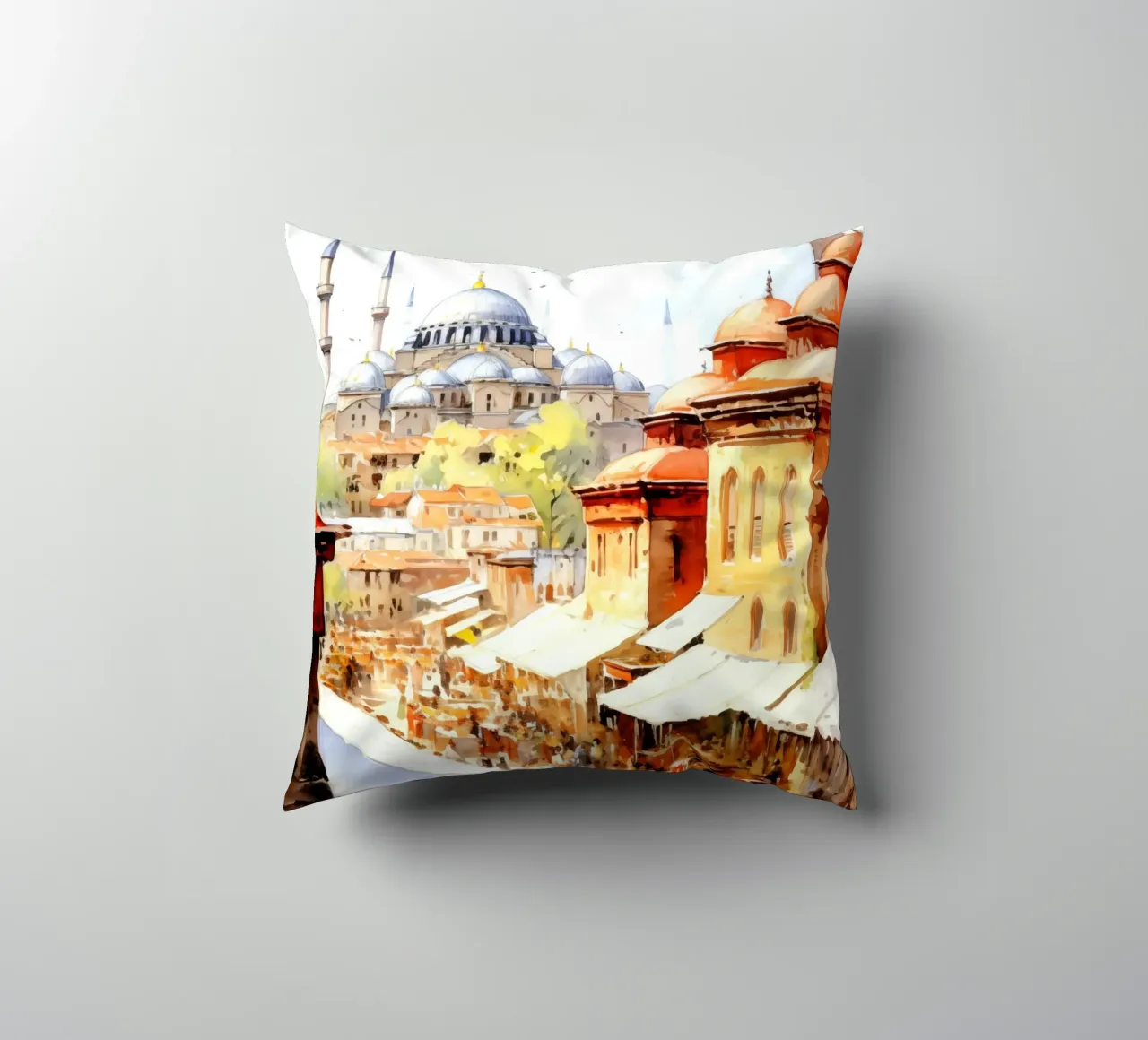 Istanbul Turchia cuscino da Cyberpunk Canvas