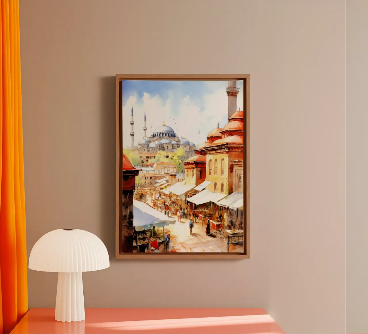 Istanbul Turchia tela con Cornice a cassetta da Cyberpunk Canvas