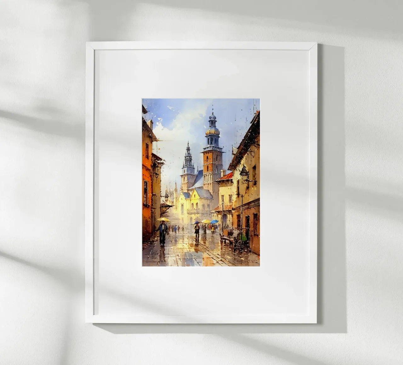 Cracovia Polonia poster con telaio in alluminio da Cyberpunk Canvas