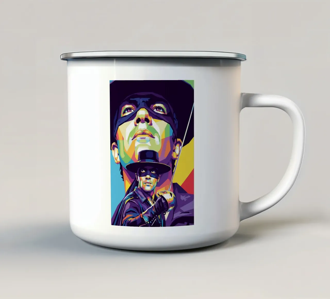 Antonio Banderas - La maschera di Zorro tazza in smalto da Hantamrata