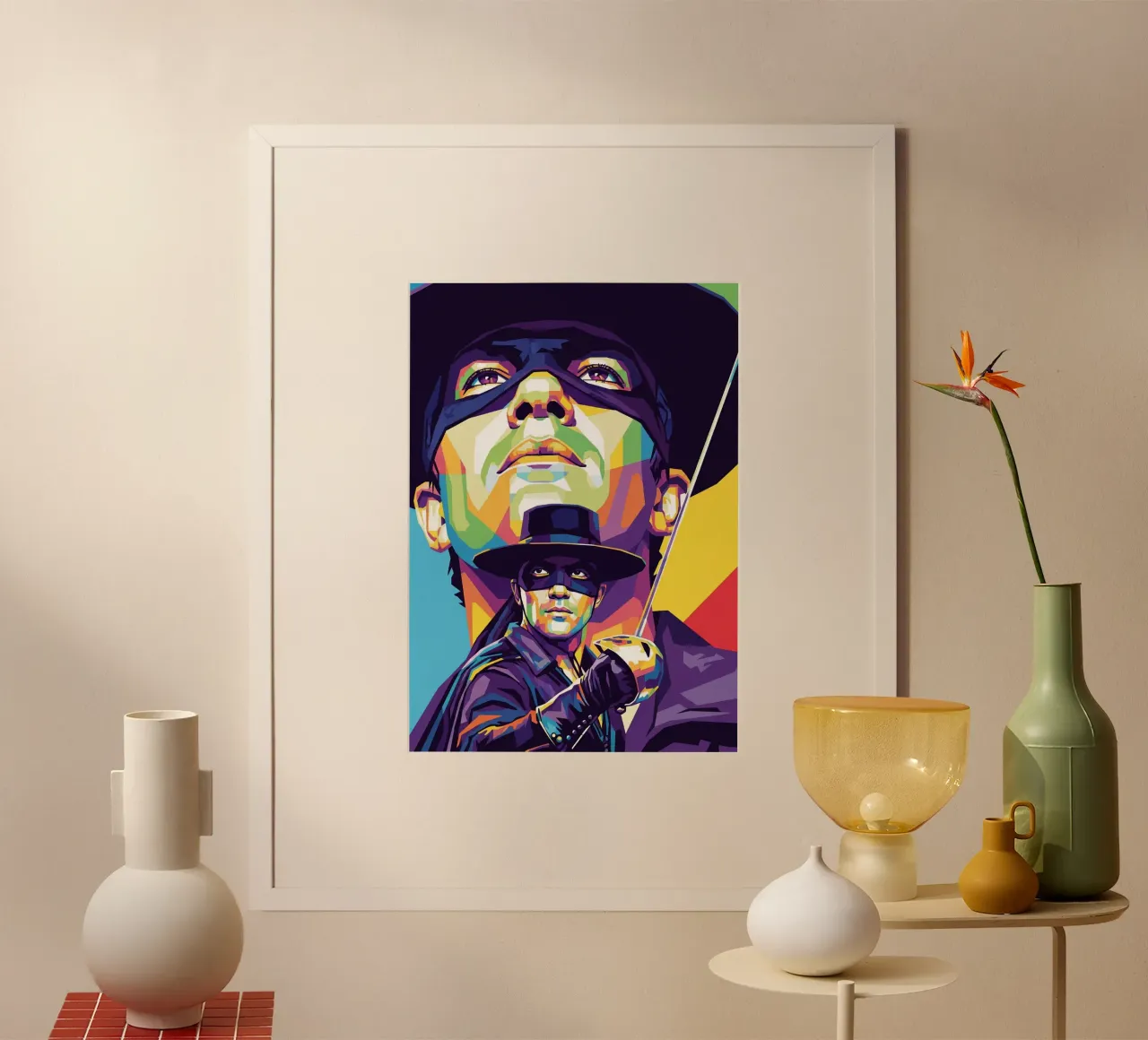 Antonio Banderas - The Mask Of Zorro poster with aluminum frame by Hantamrata