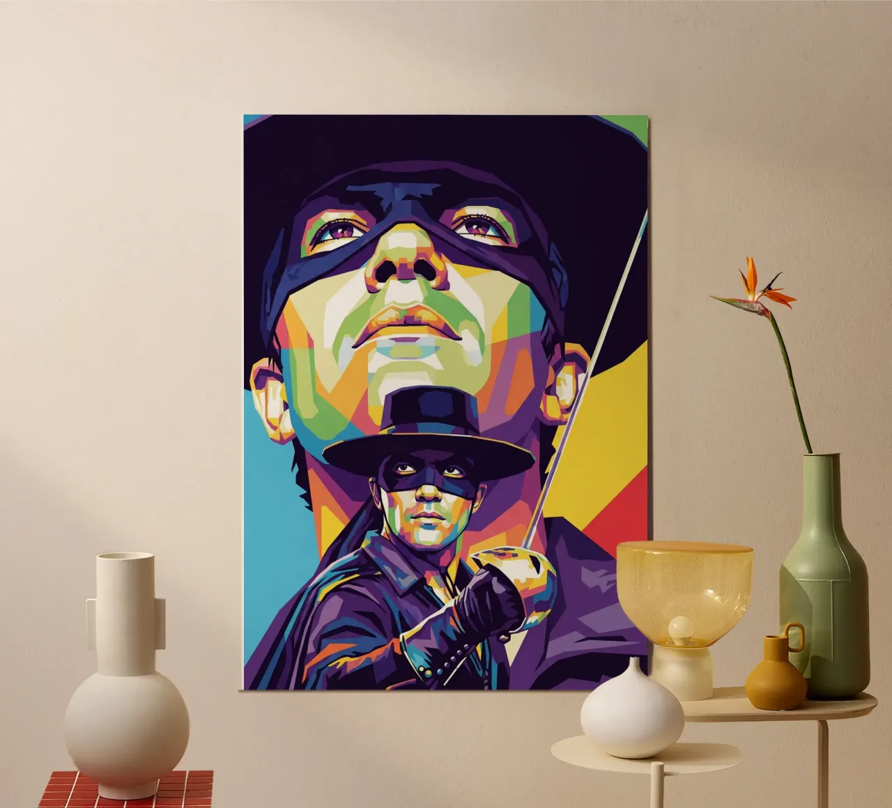 Antonio Banderas - The Mask Of Zorro poster with aluminum frame by Hantamrata