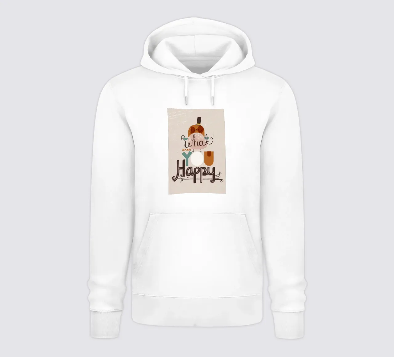 cosa ti rende felice felpa con cappuccio da art quots shop