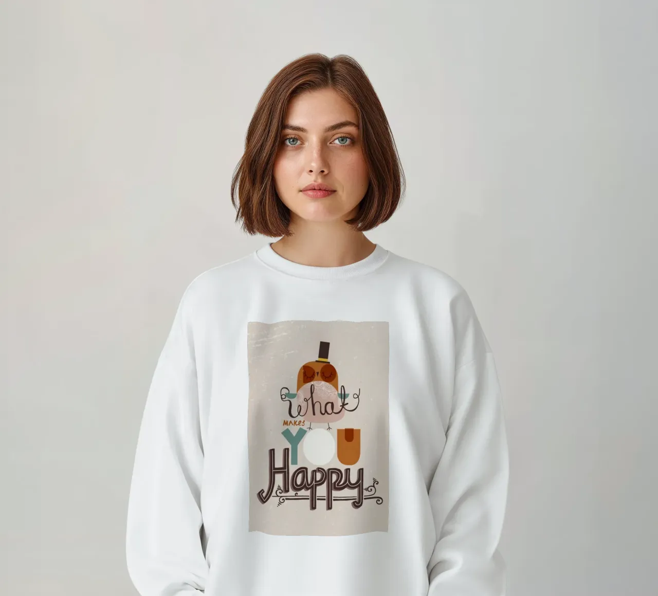 cosa ti rende felice felpa da art quots shop