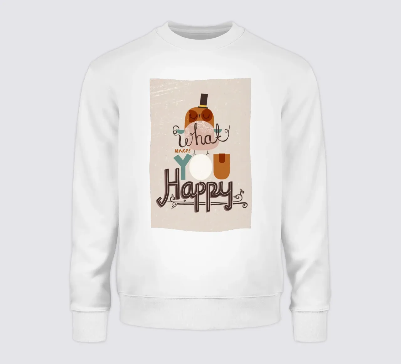 cosa ti rende felice felpa da art quots shop