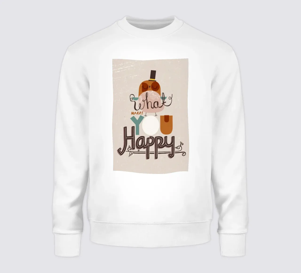 cosa ti rende felice felpa da art quots shop