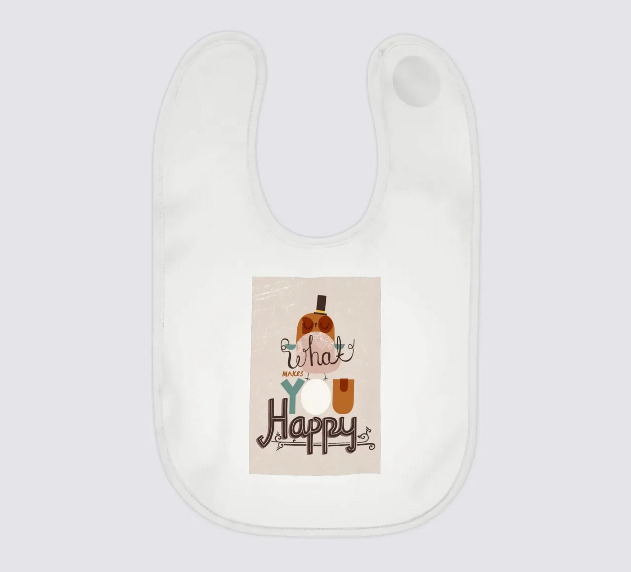 cosa ti rende felice bavaglino da art quots shop