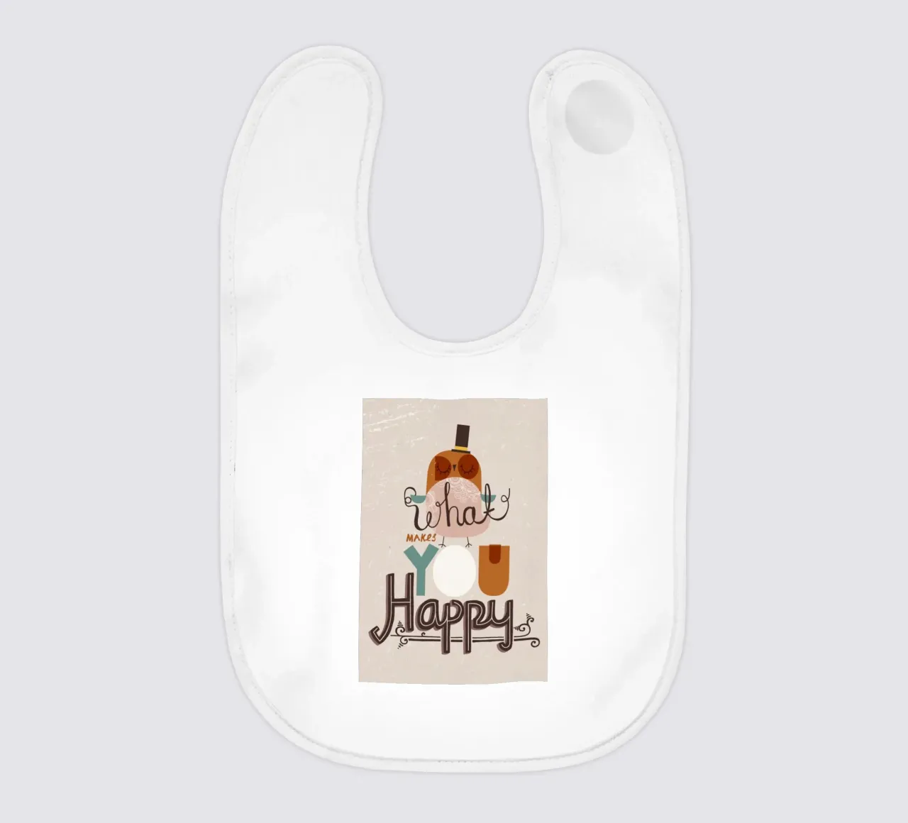 cosa ti rende felice bavaglino da art quots shop