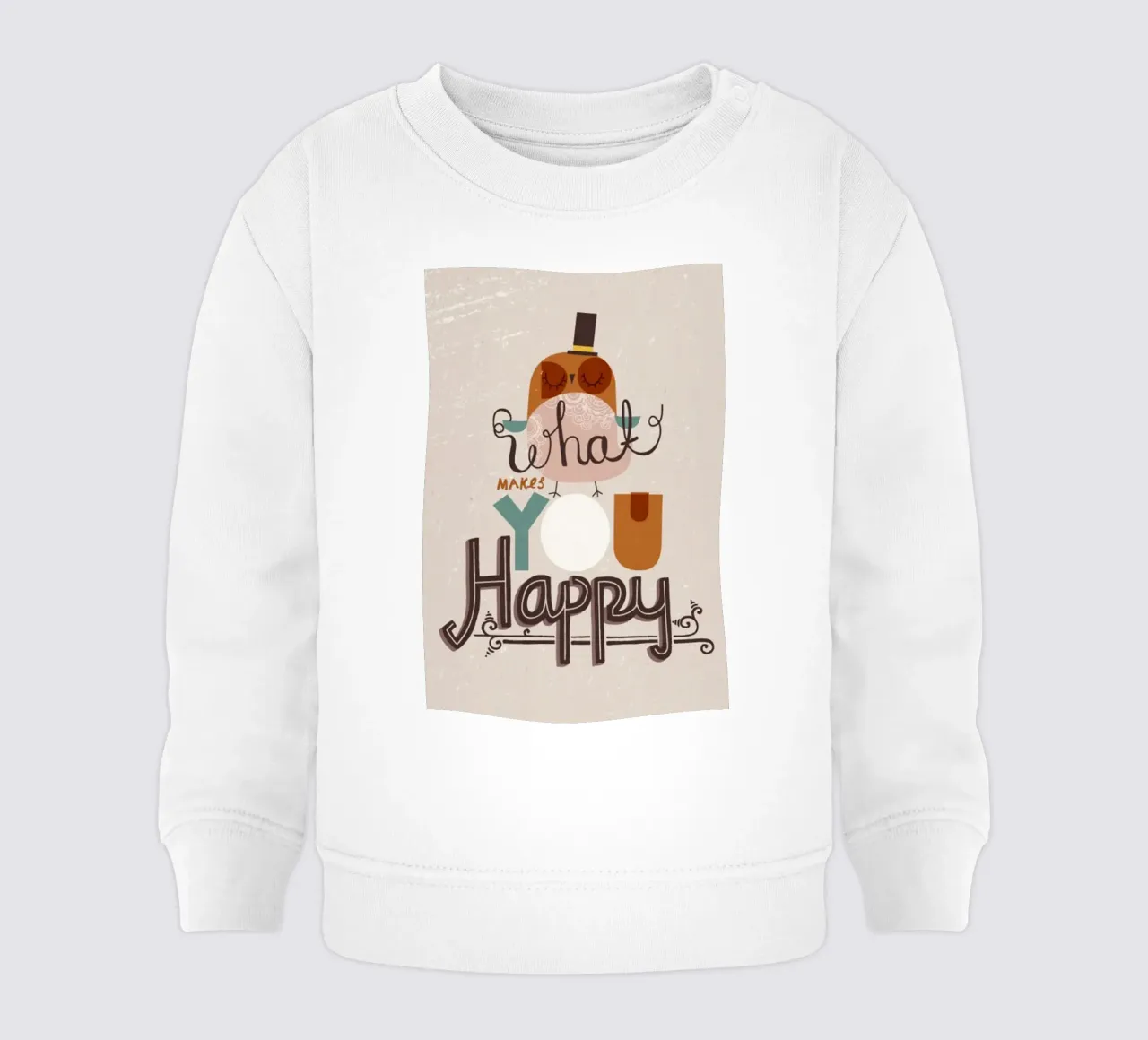 cosa ti rende felice felpa neonato da art quots shop