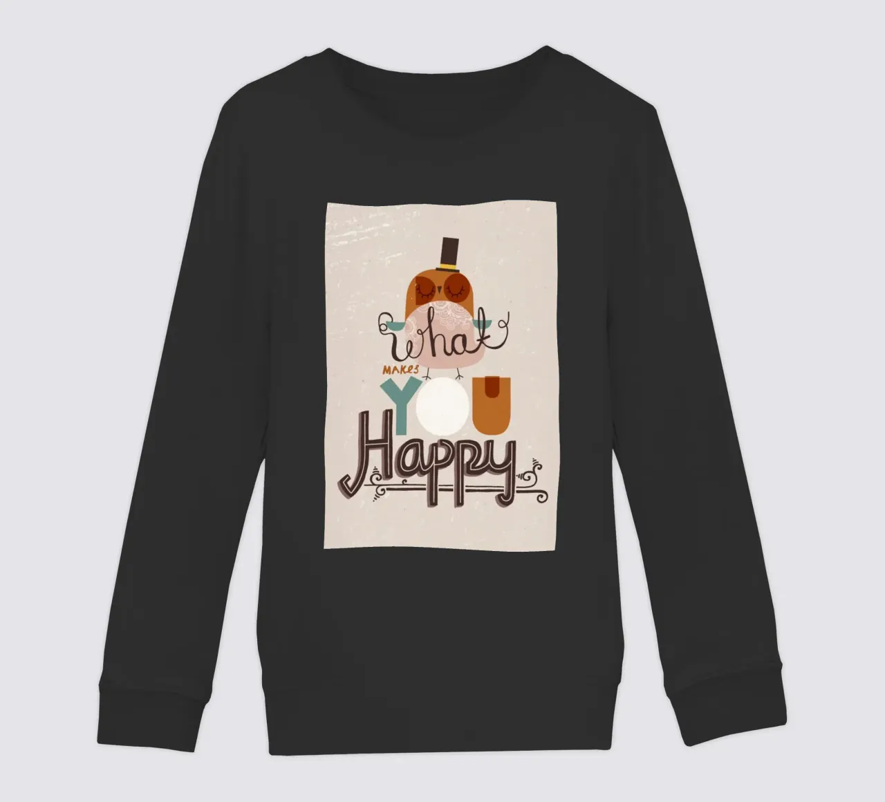 cosa ti rende felice felpa bambino da art quots shop