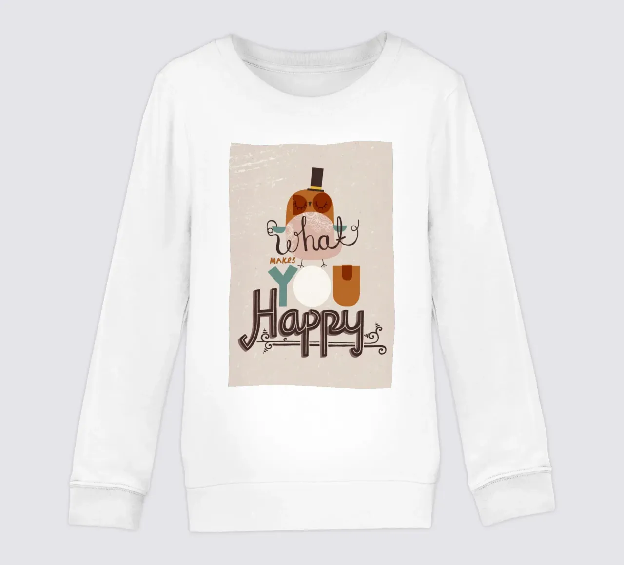 cosa ti rende felice felpa bambino da art quots shop