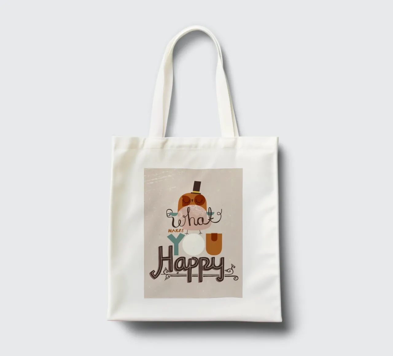 cosa ti rende felice borsa in juta da art quots shop