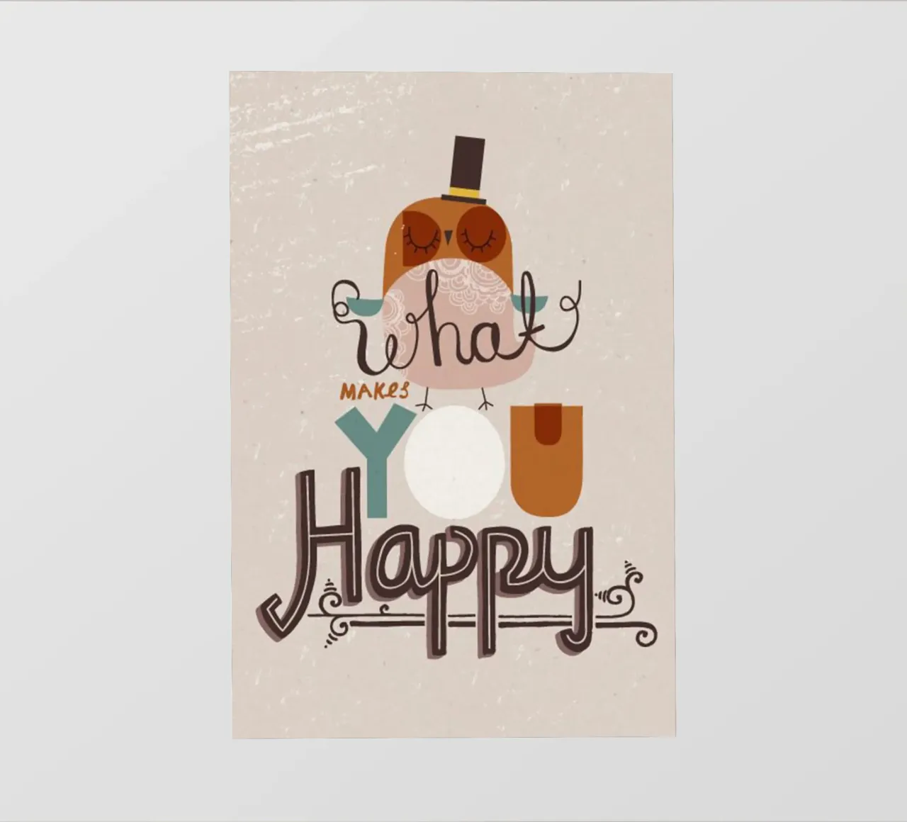 cosa ti rende felice pellicola backlit da art quots shop