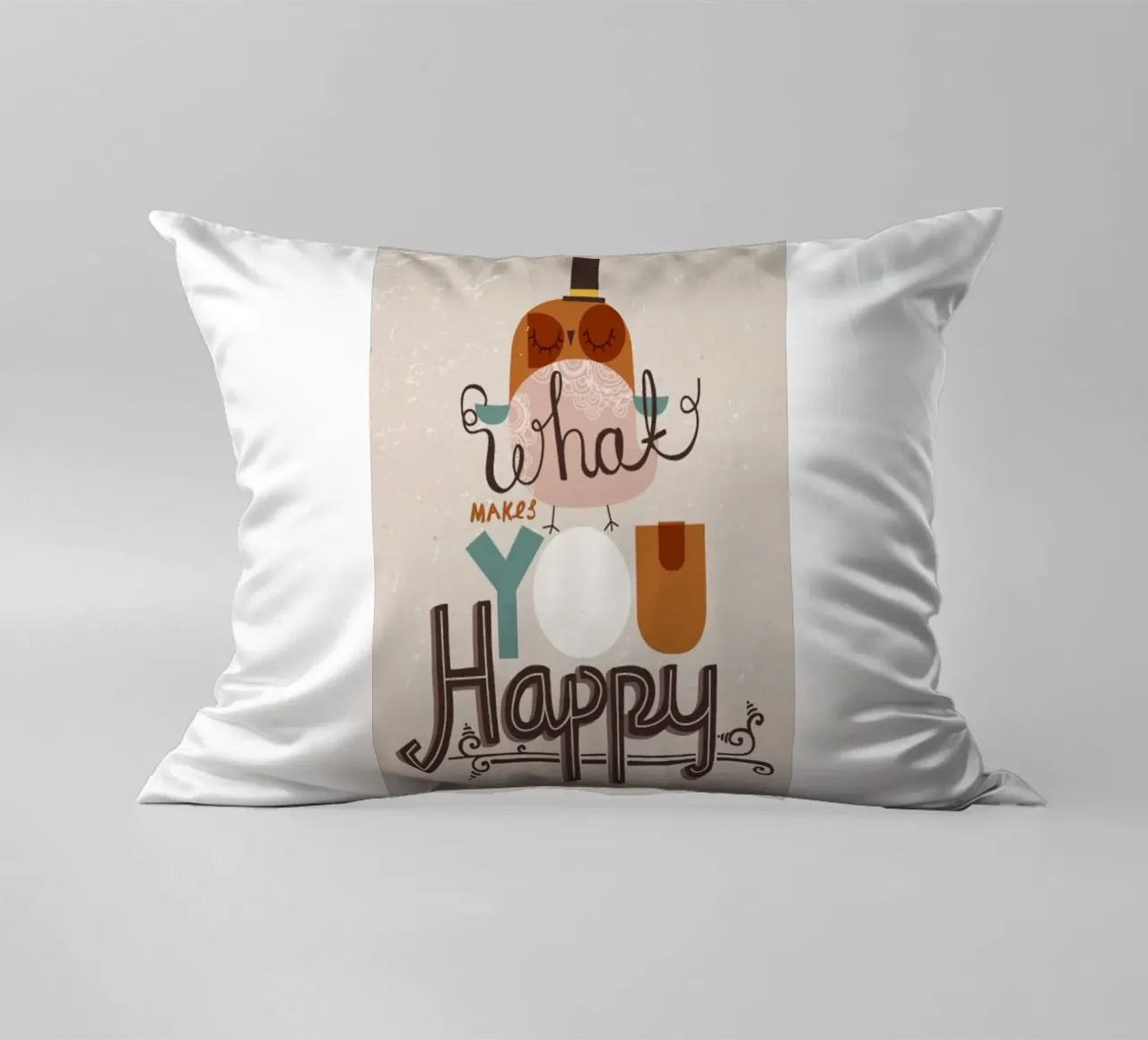 cosa ti rende felice cuscino da art quots shop