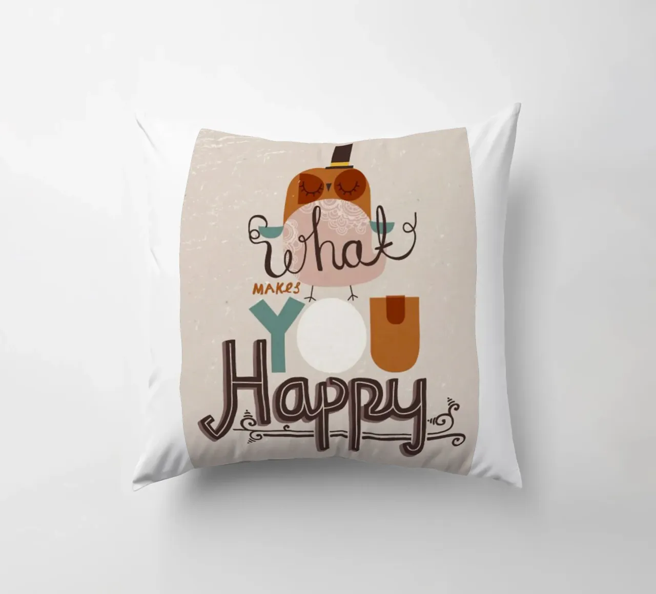 cosa ti rende felice cuscino da art quots shop