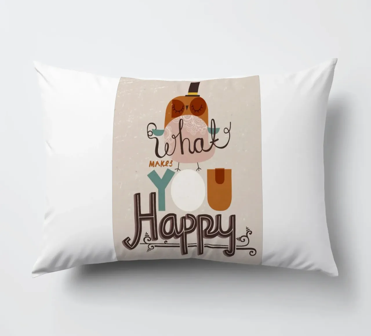 cosa ti rende felice cuscino da art quots shop