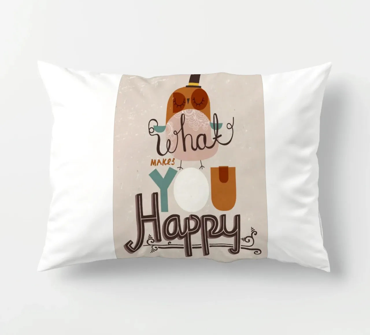 cosa ti rende felice cuscino da art quots shop