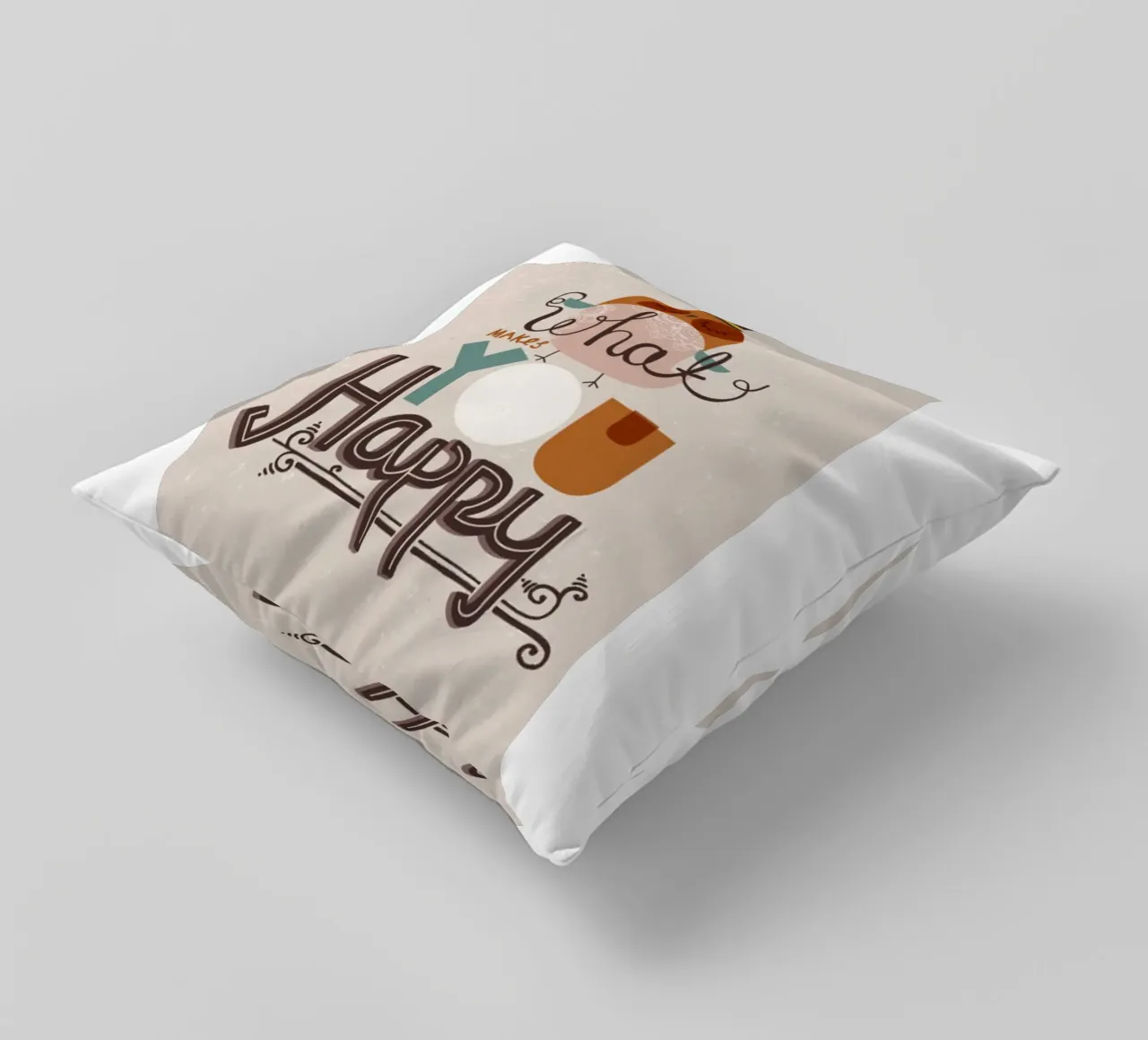 cosa ti rende felice cuscino da art quots shop