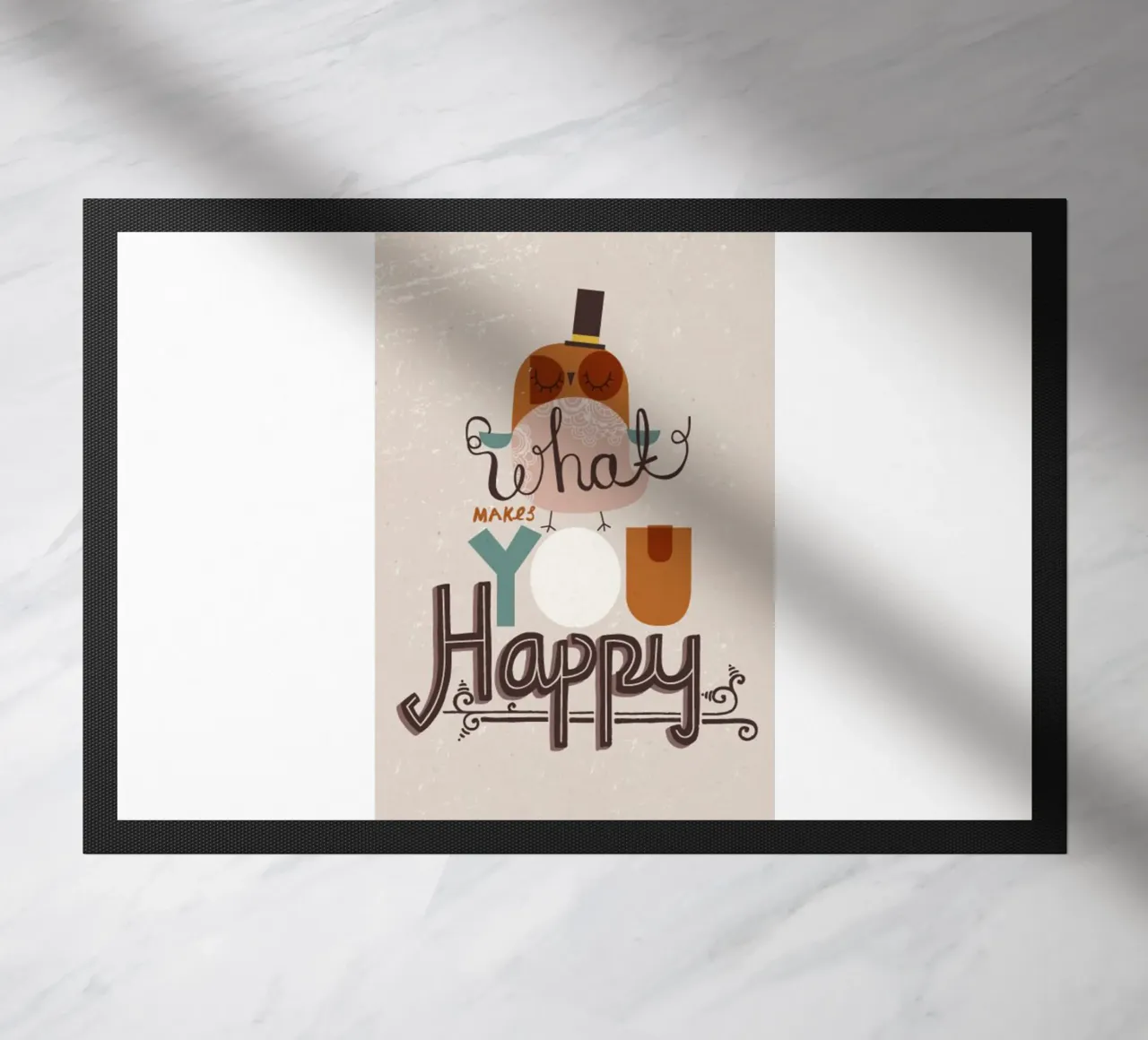 cosa ti rende felice zerbino da art quots shop