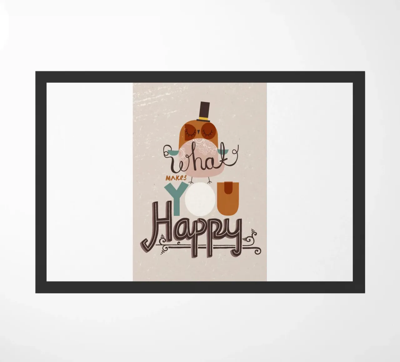 cosa ti rende felice zerbino da art quots shop