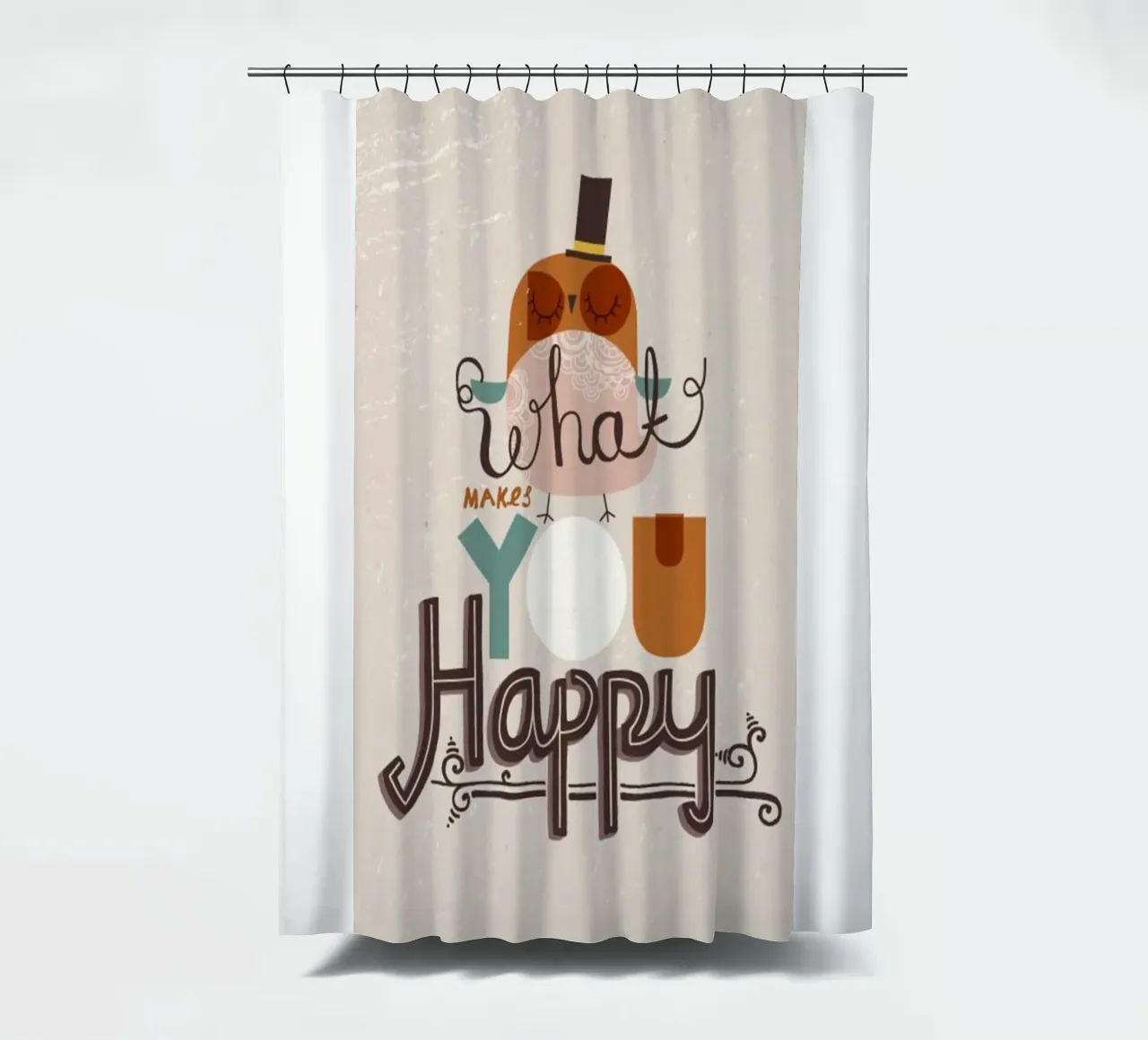 cosa ti rende felice tenda da doccia da art quots shop