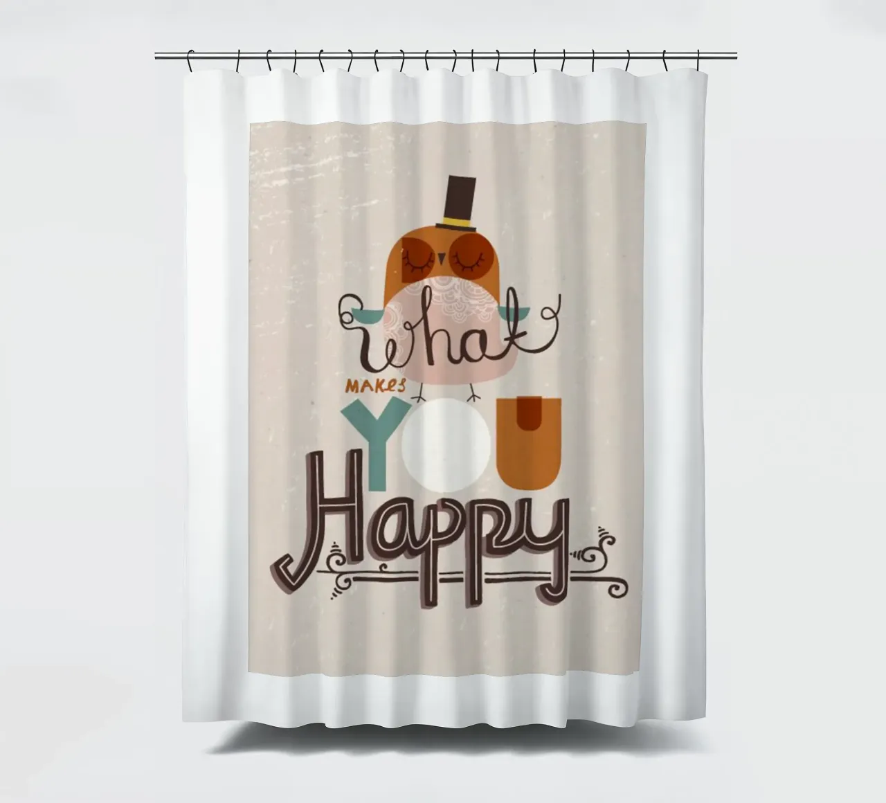 cosa ti rende felice tenda da doccia da art quots shop