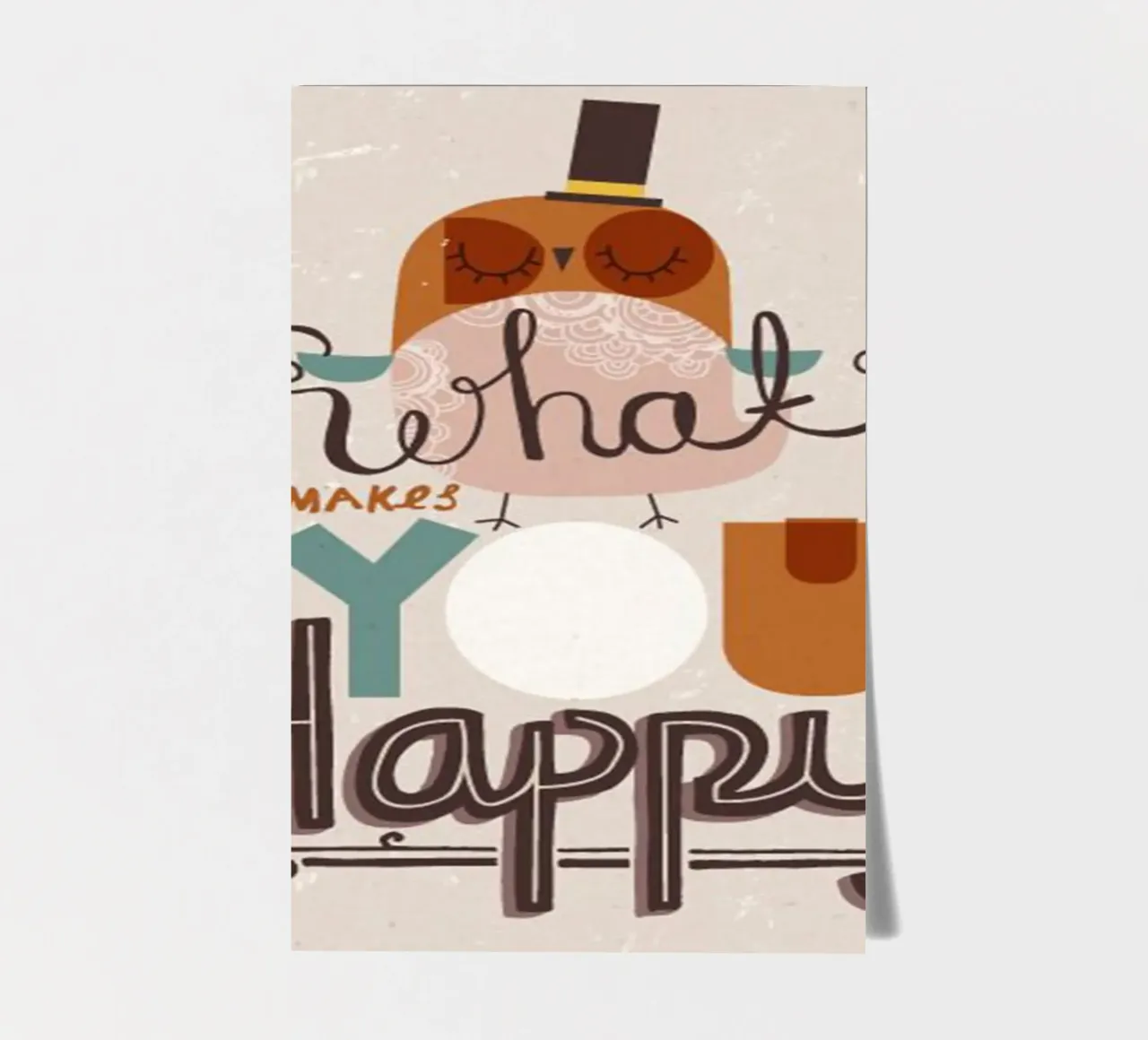 cosa ti rende felice foglio adesivo da art quots shop