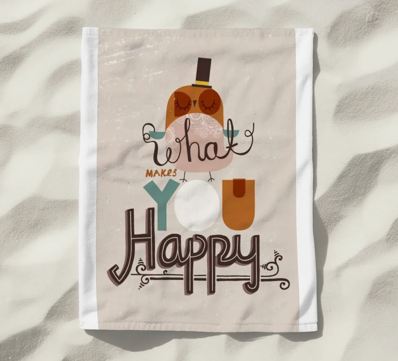 cosa ti rende felice telo mare da art quots shop