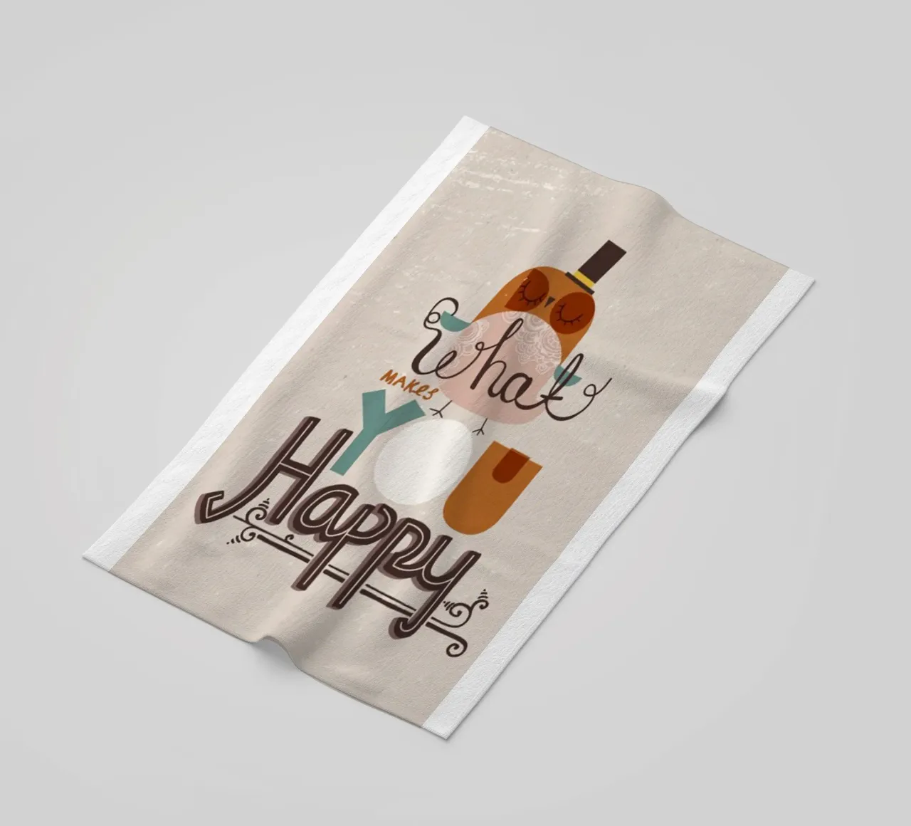 cosa ti rende felice telo mare da art quots shop