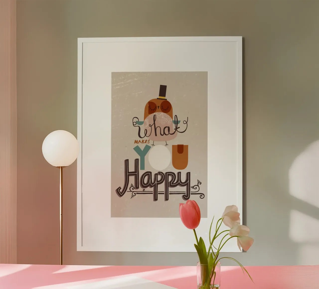 cosa ti rende felice poster con telaio in alluminio da art quots shop