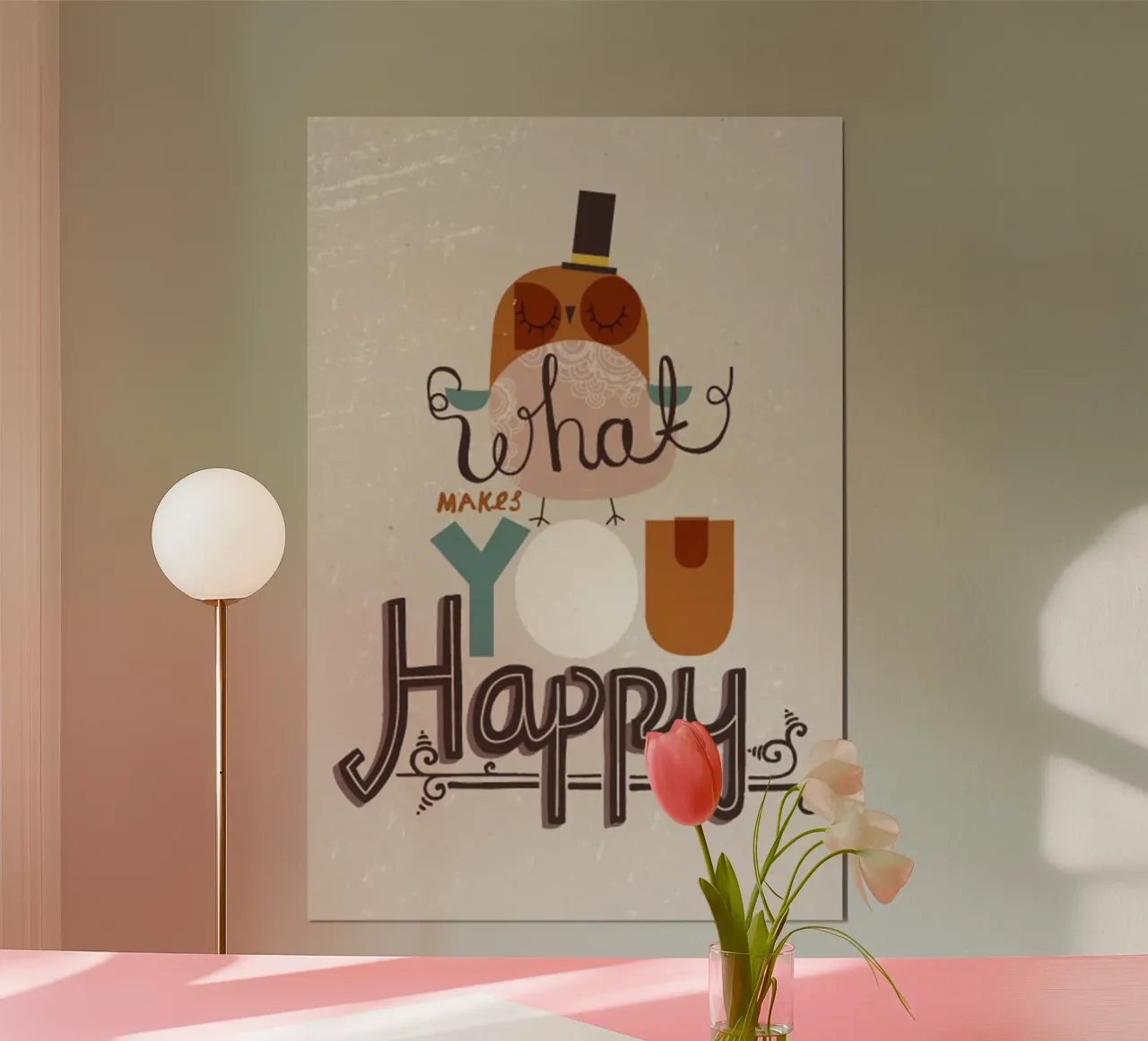 cosa ti rende felice poster con telaio in alluminio da art quots shop