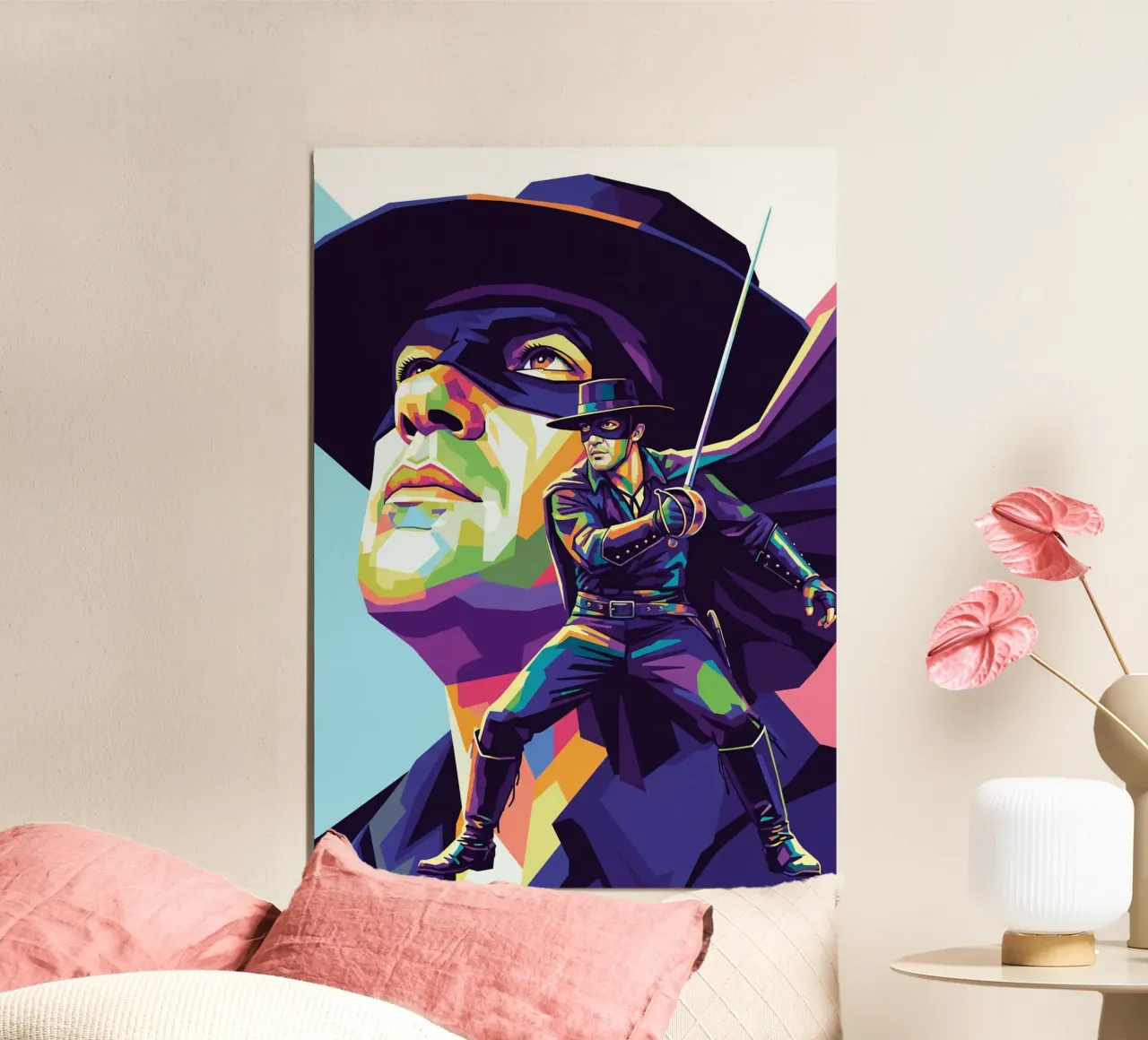 La maschera di Zorro - Antonio Banderas poster con telaio in plastica da Hantamrata