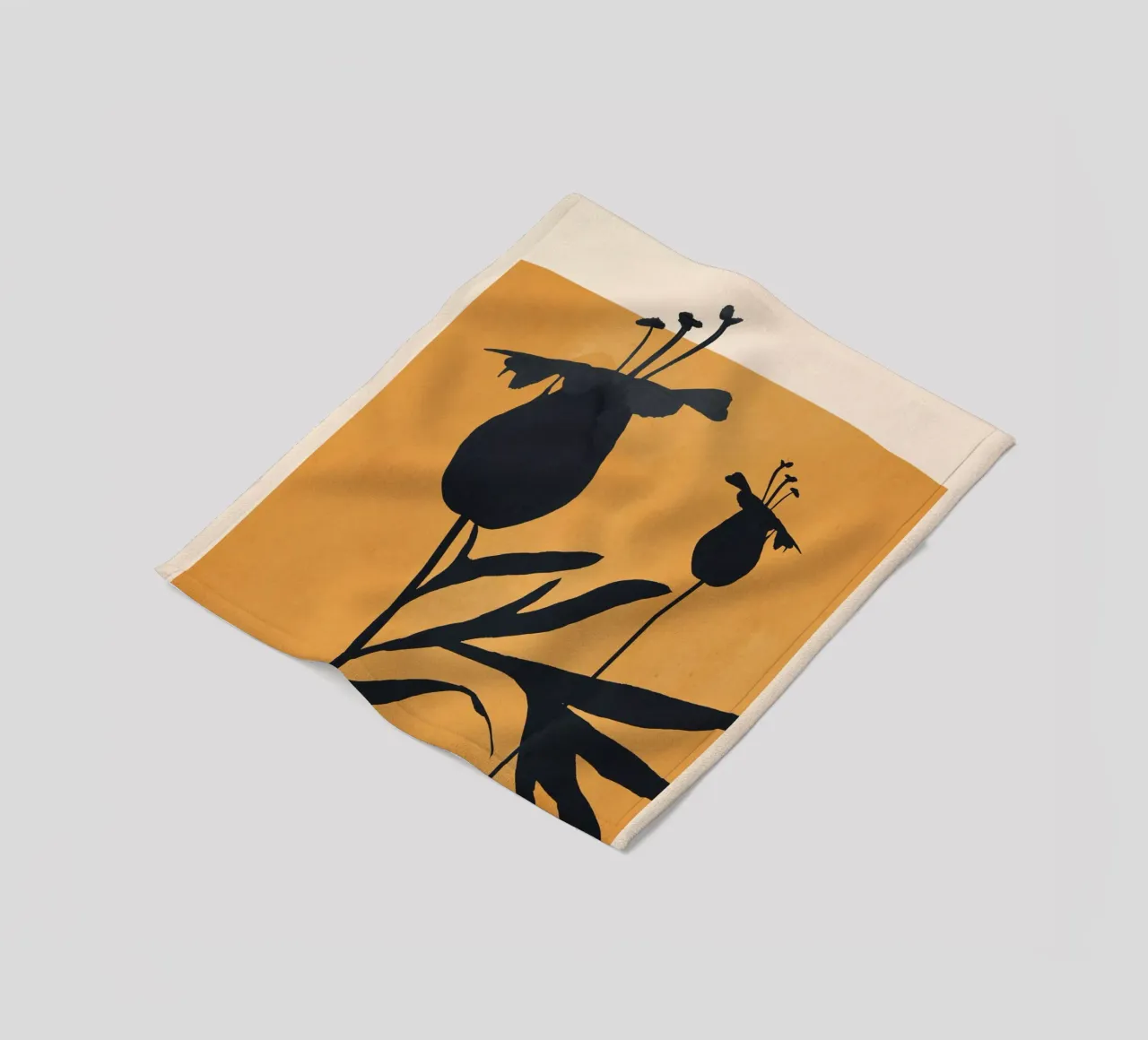 Arte astratta Pianta minimale 95 coperta in pile da ThingDesign