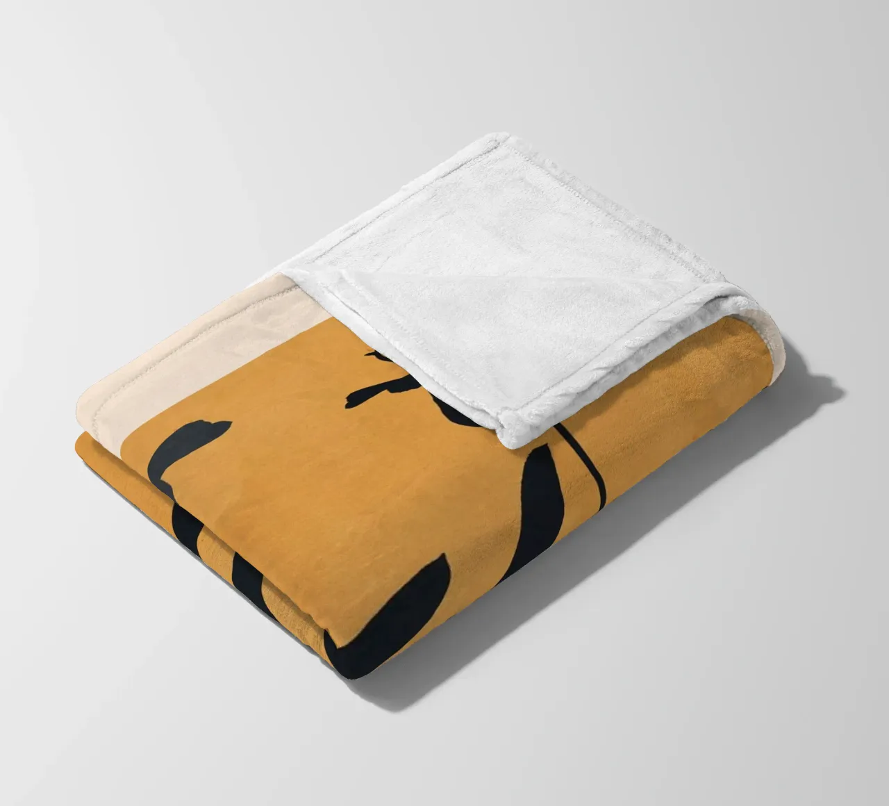 Arte astratta Pianta minimale 95 coperta in pile da ThingDesign