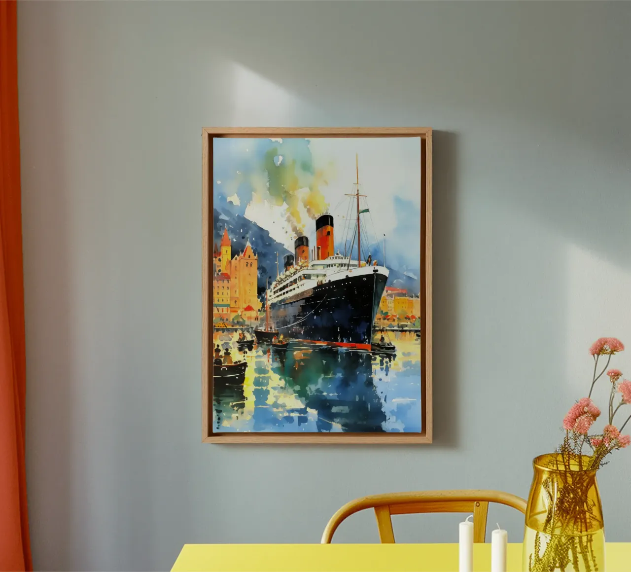 Oslo Norvegia tela con Cornice a cassetta da Cyberpunk Canvas