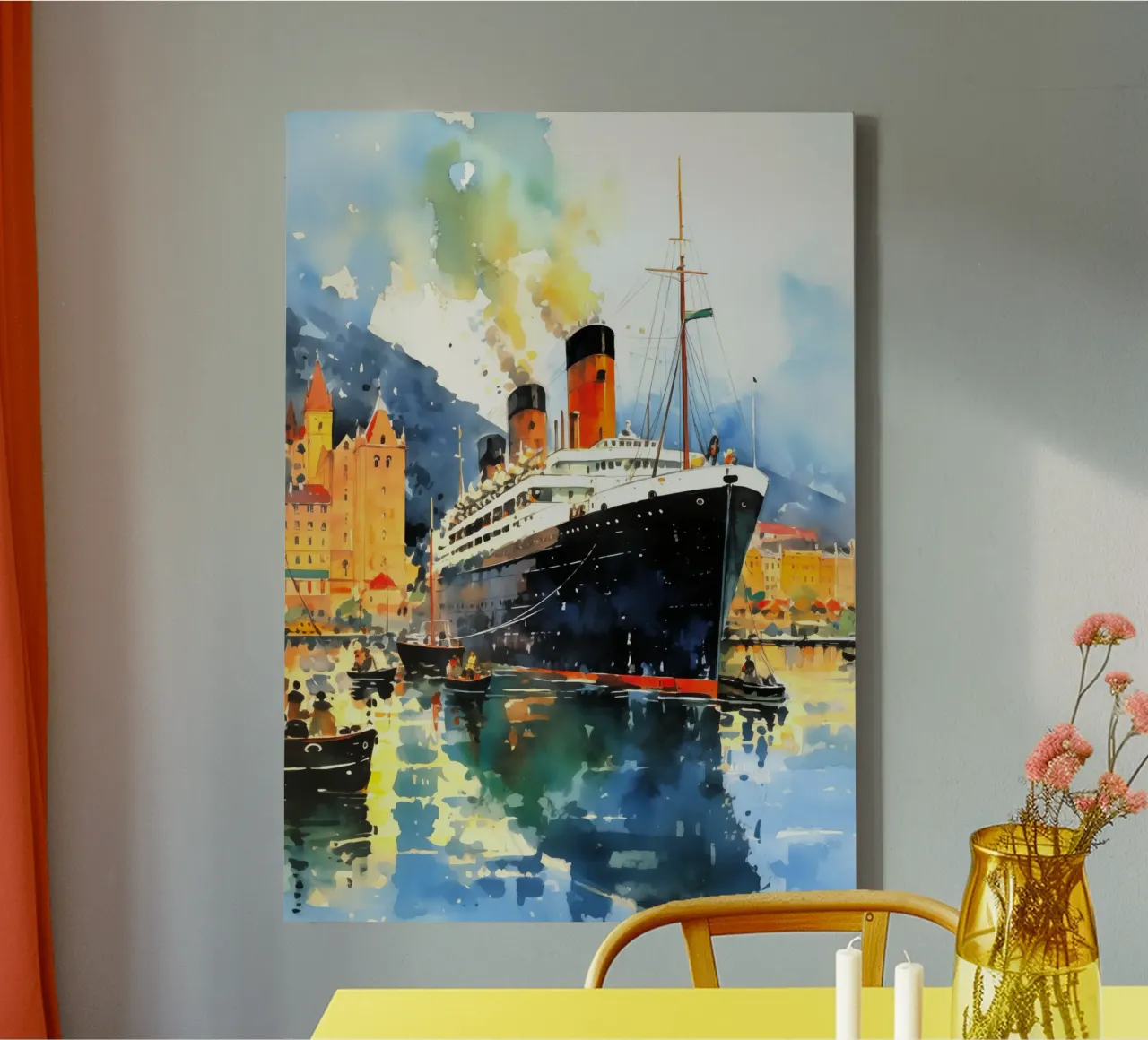 Oslo Norvegia tela con Cornice a cassetta da Cyberpunk Canvas