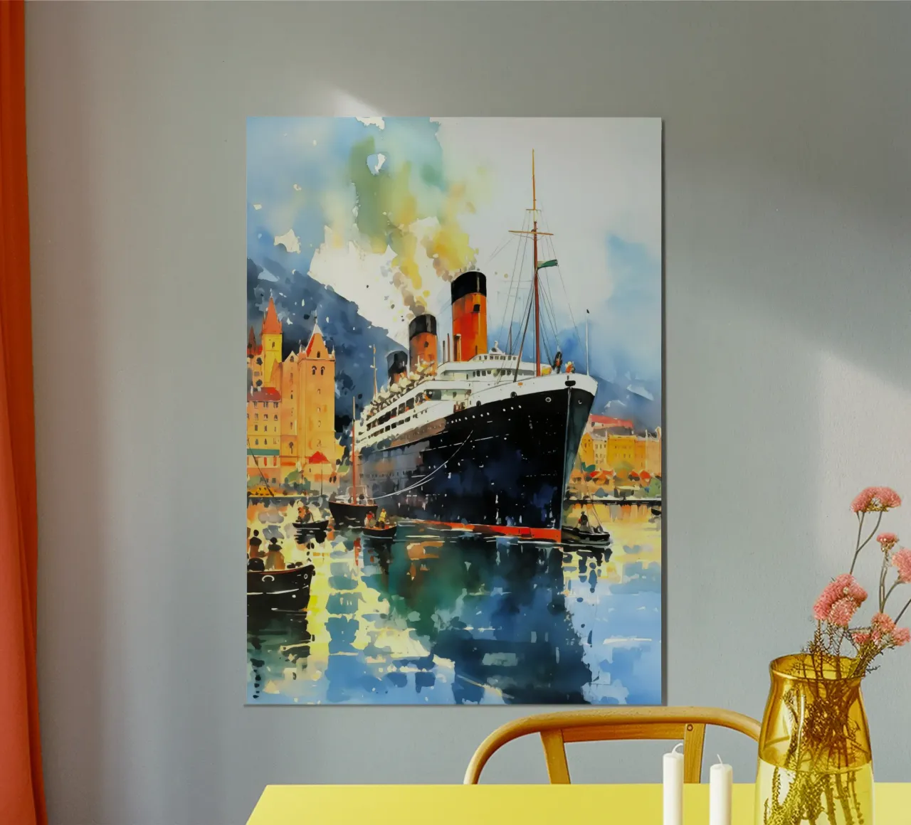 Oslo Norvegia poster con telaio in alluminio da Cyberpunk Canvas