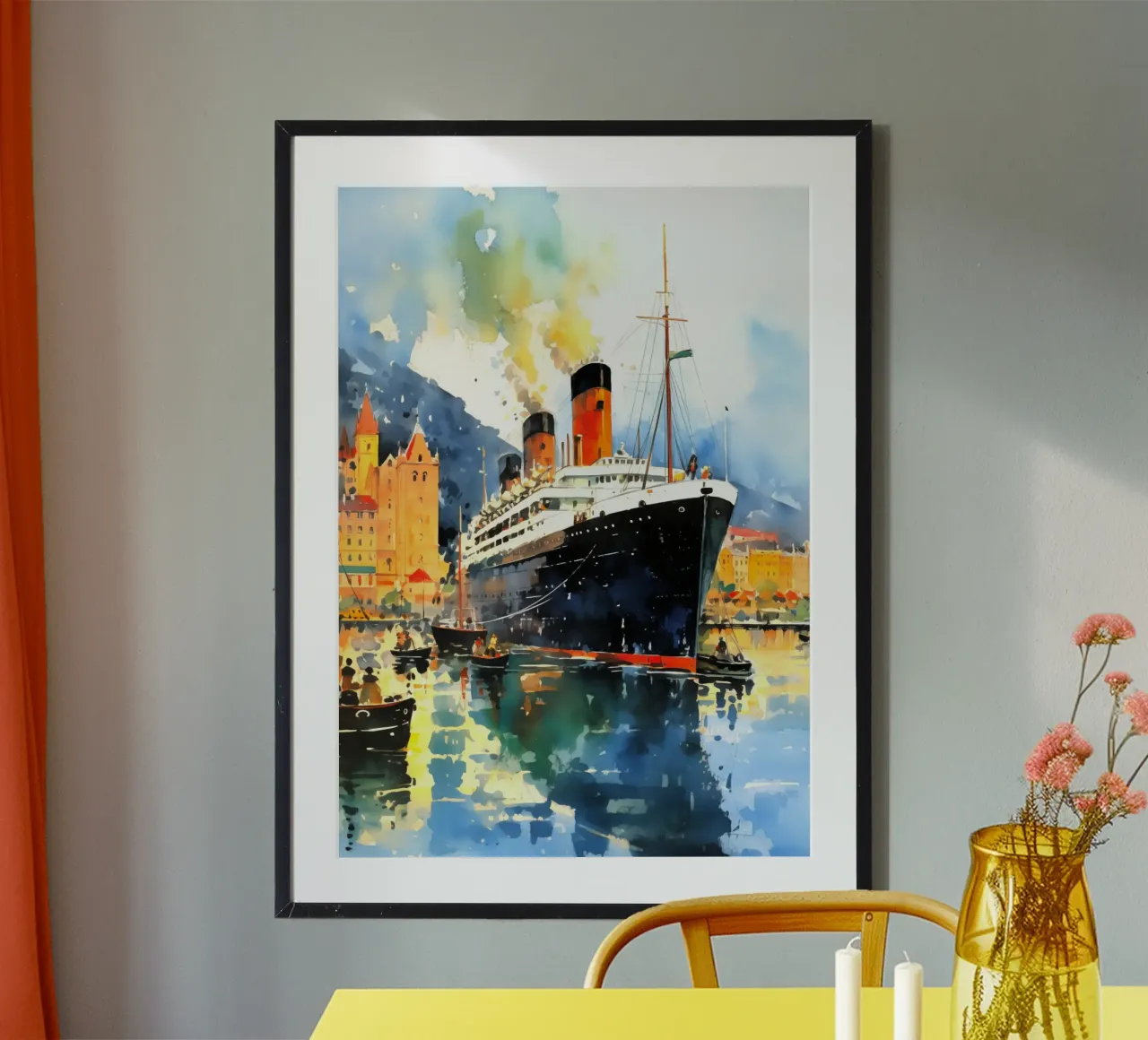 Oslo Norvegia poster con telaio in alluminio da Cyberpunk Canvas