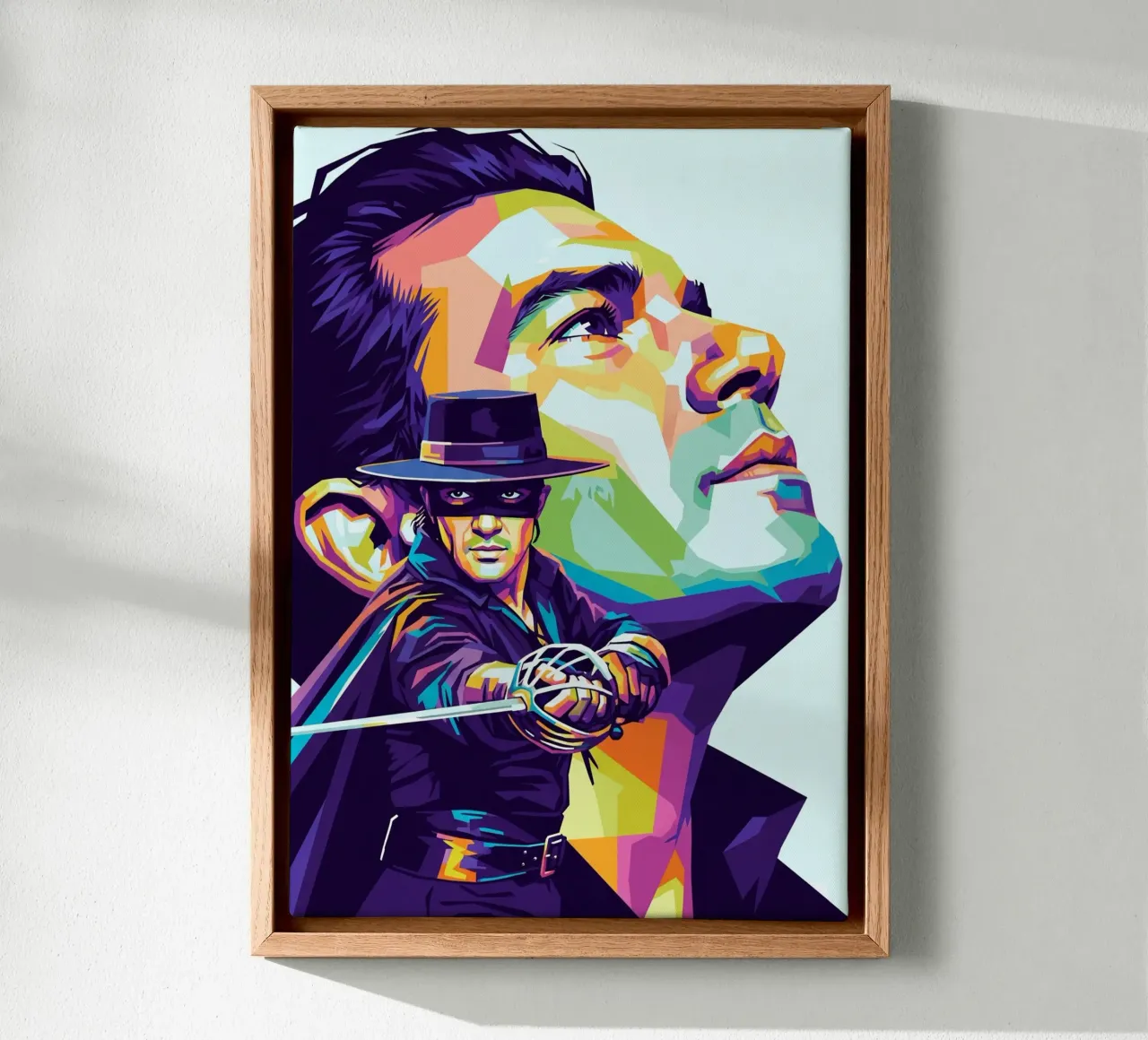 The Mask Of Zorro canvas with Floater frame by Hantamrata
