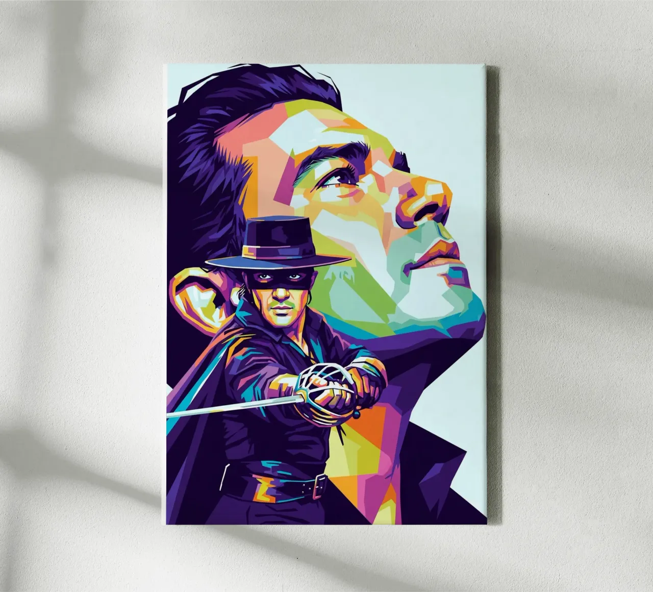 The Mask Of Zorro canvas with Floater frame by Hantamrata