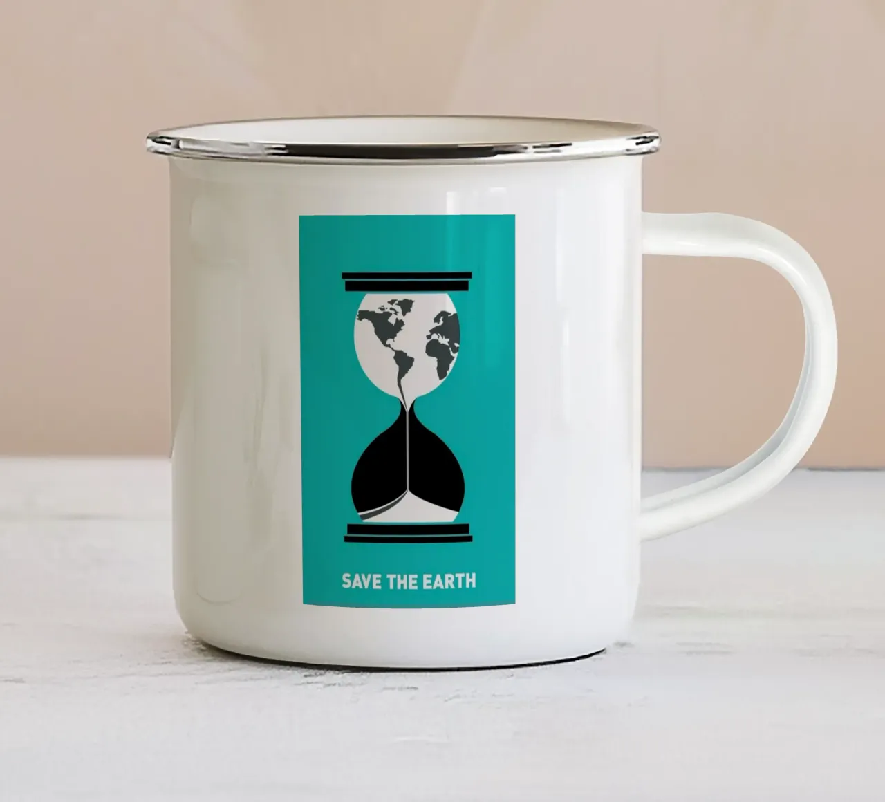 salvare la terra tazza in smalto da art quots shop