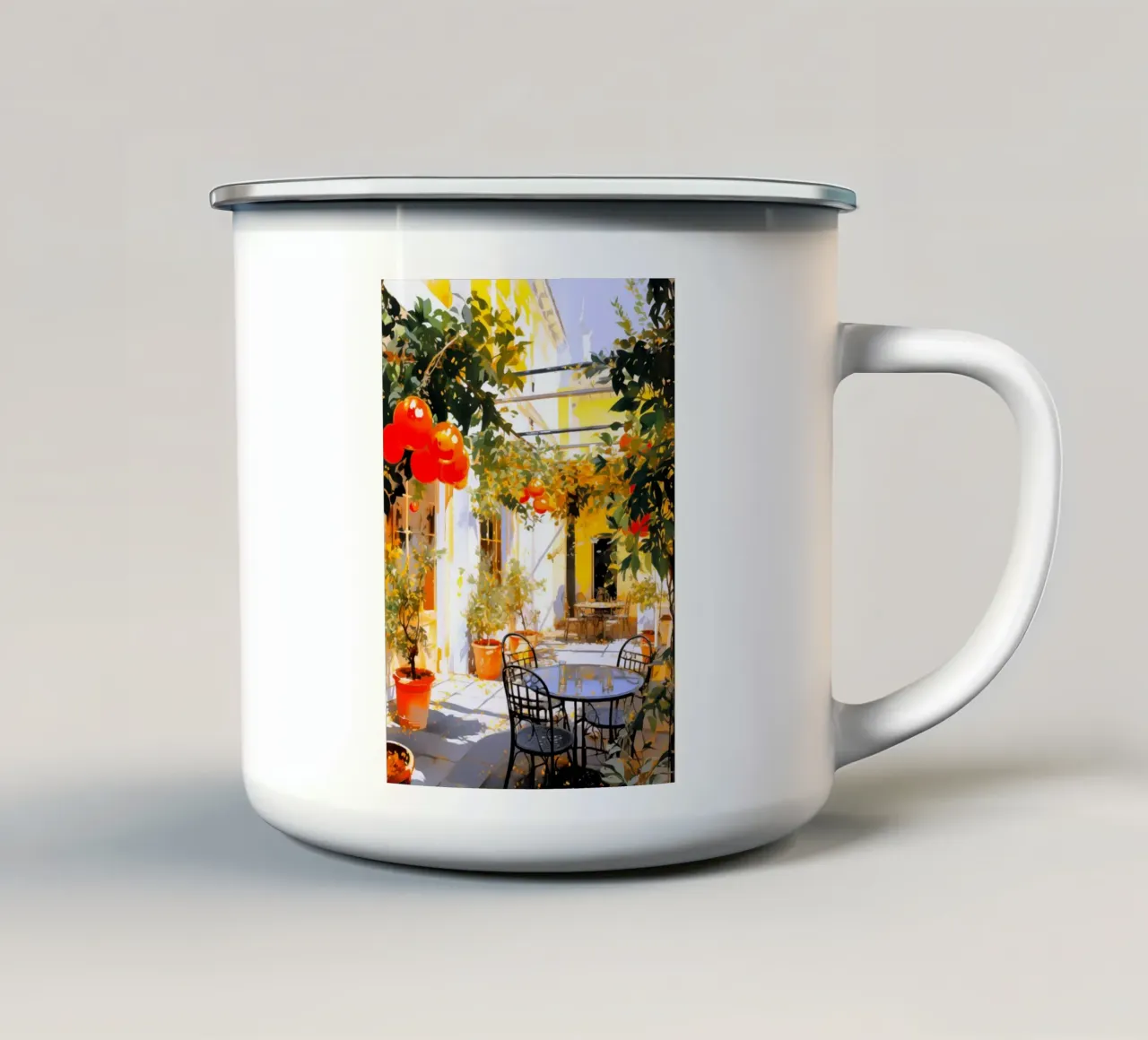 Siviglia Spagna tazza in smalto da Cyberpunk Canvas