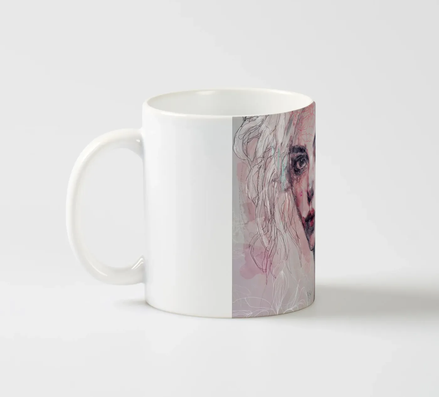 yes ceramic mug by Giulio Iurissevich