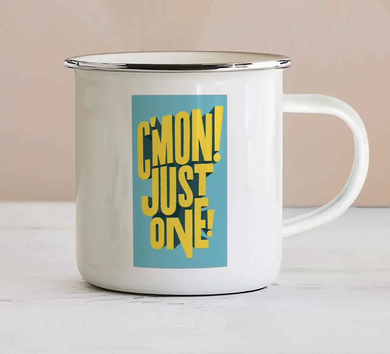 Dai, solo uno tazza in smalto da art quots shop