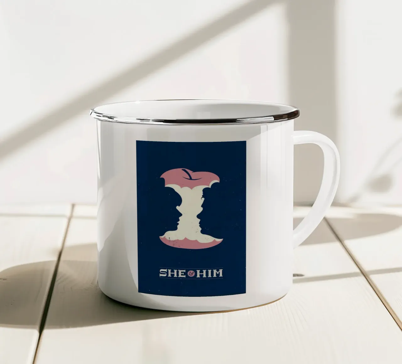lei e lui tazza in smalto da art quots shop