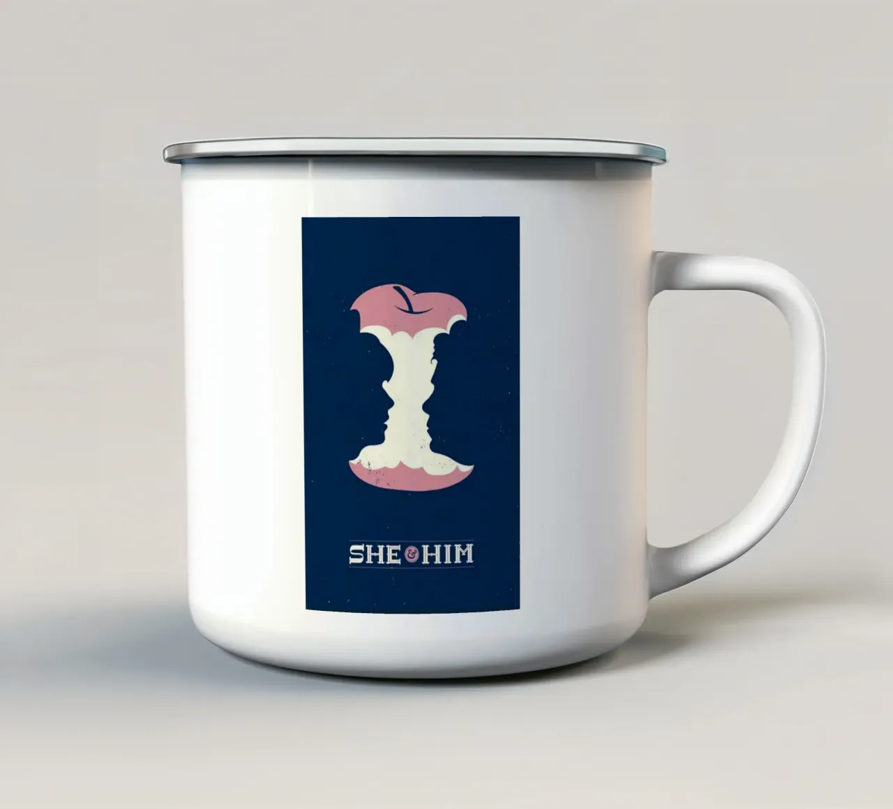 lei e lui tazza in smalto da art quots shop