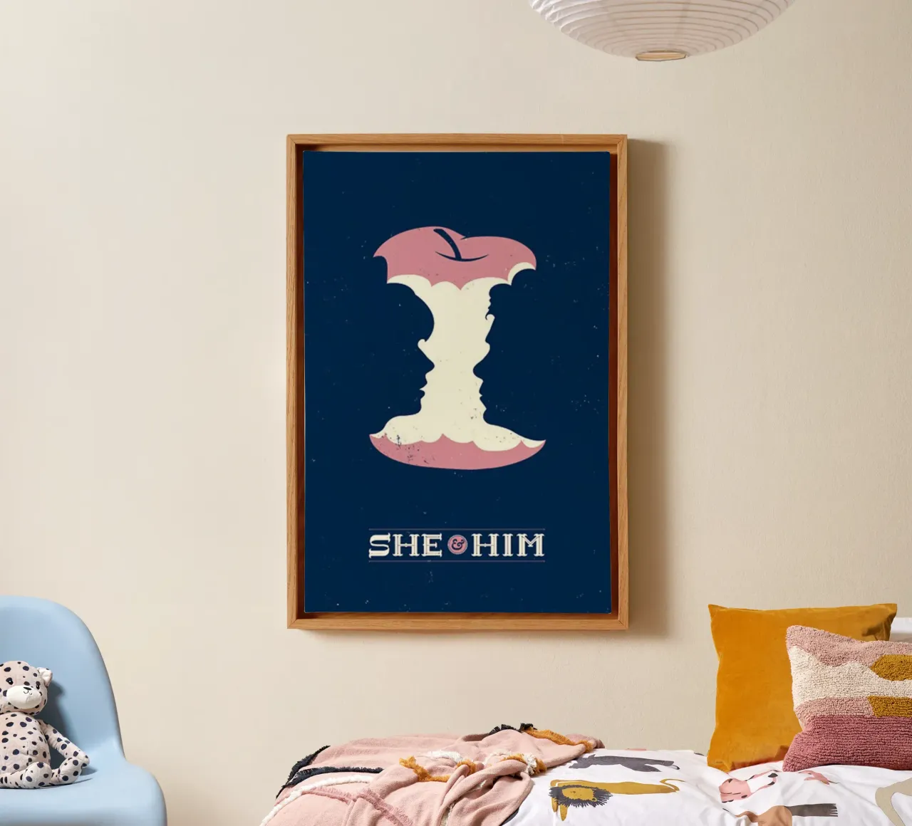 zij en hem canvas met Baklijst van art quots shop